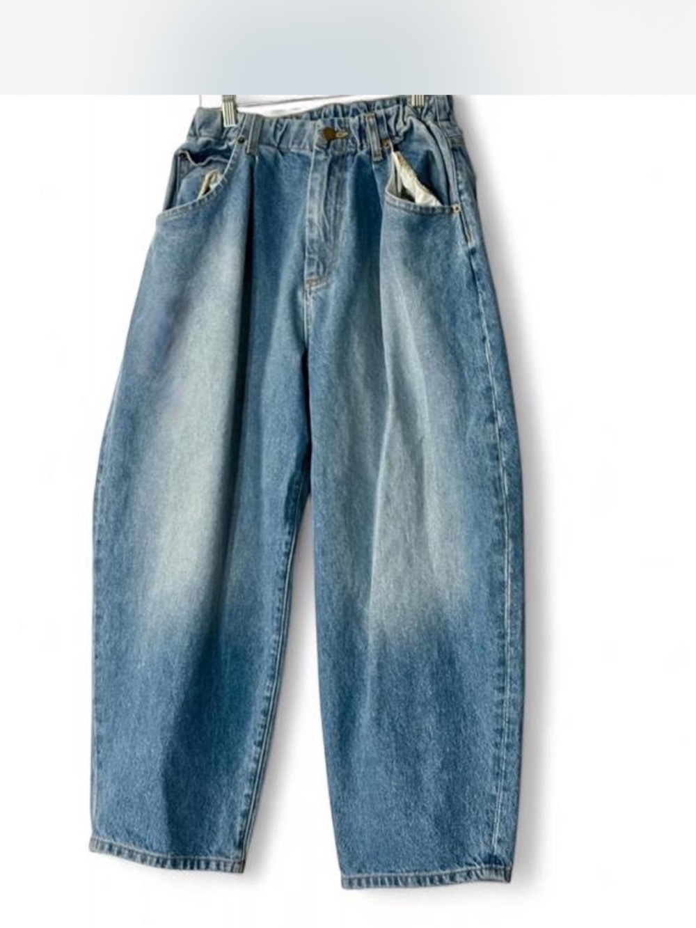 Rentrayage Women’s Silverlake elastic Waist light wash Jeans with patch pocket